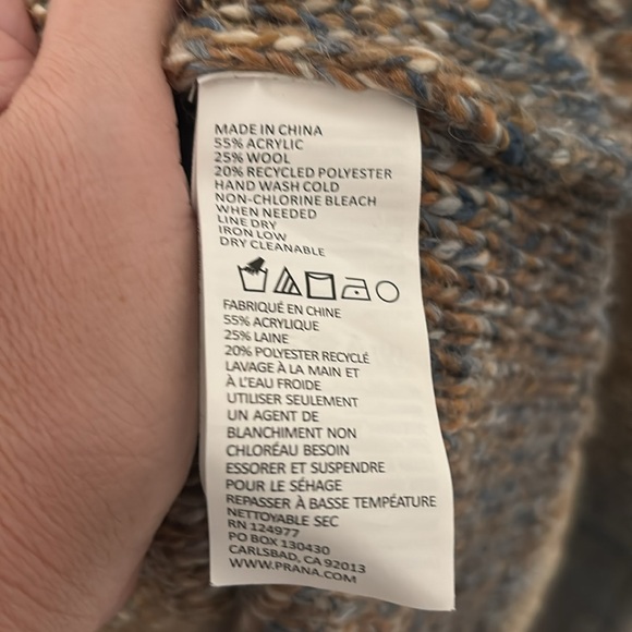 Prana Autum Rein Wool Blend Turtle Neck Tunic Sweater Size Large - Picture 7 of 8